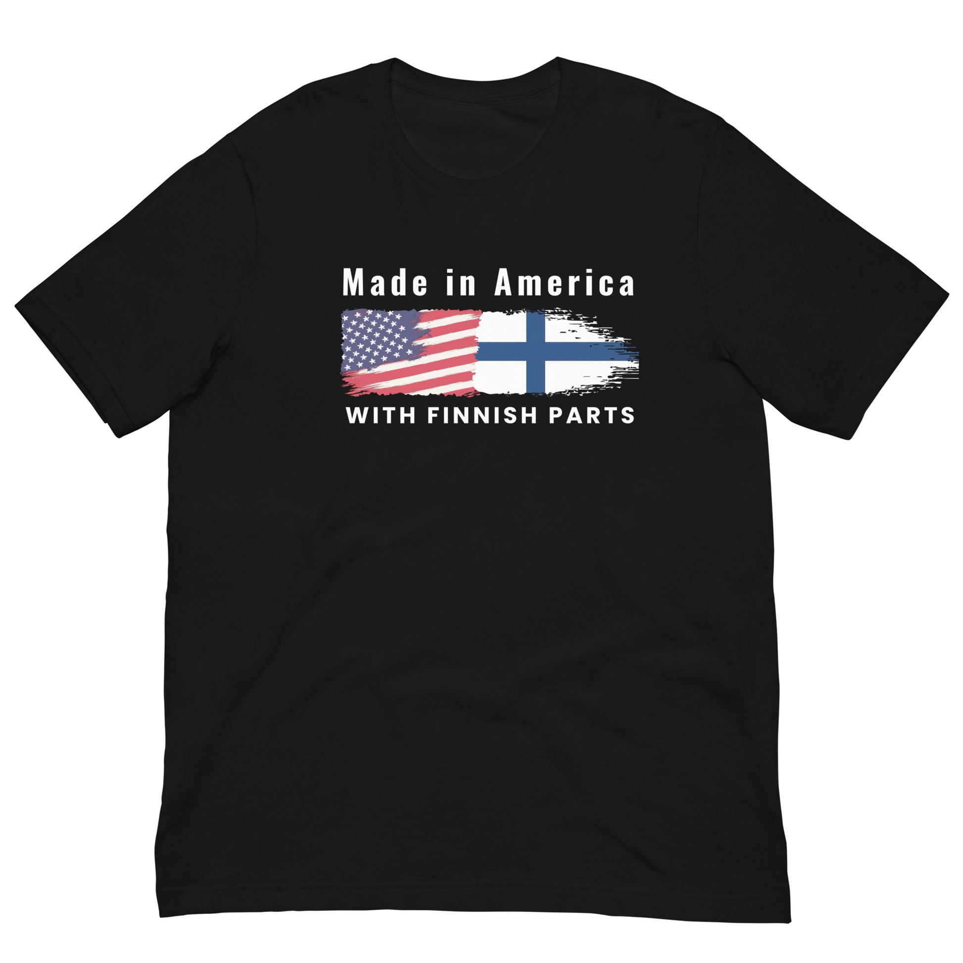 Made in America with Finnish parts Humour T-Shirt - alternate view - Very Finnish Problems