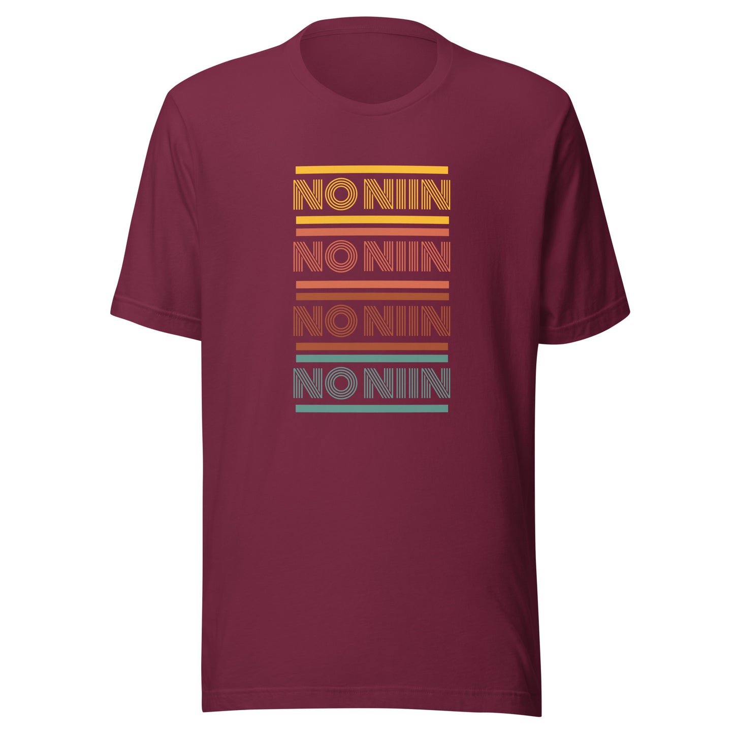 Maroon No niin retro Finnish language t-shirt by Very Finnish Problems