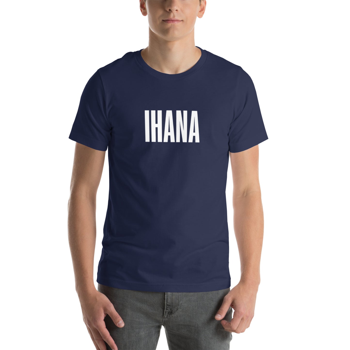 IHANA Finnish t-shirt in navy, front view
