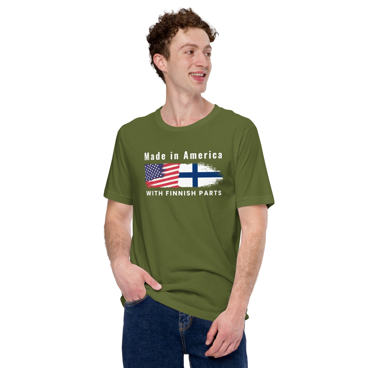Made in America with Finnish parts Humour T-Shirt - Finnish t-shirt from Very Finnish Problems