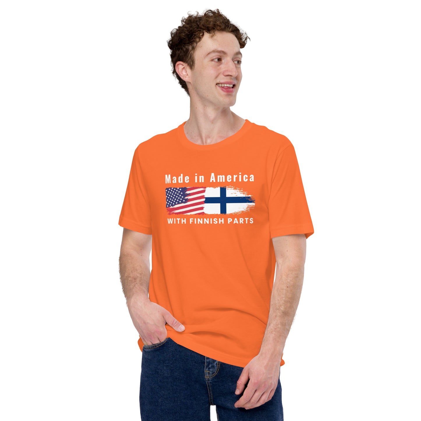 Made in America with Finnish parts Humour T-Shirt - Finnish t-shirt from Very Finnish Problems