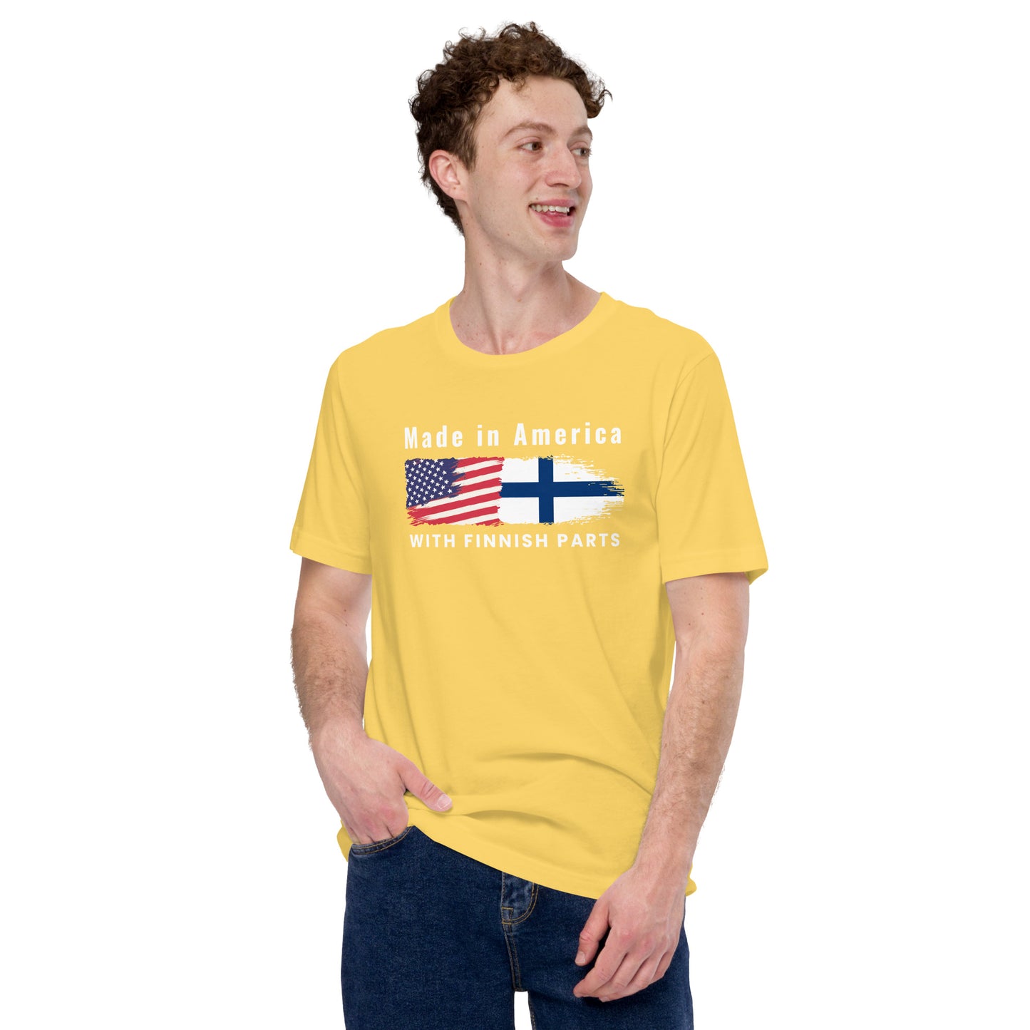 Made in America with Finnish parts Humour T-Shirt - Finnish t-shirt from Very Finnish Problems