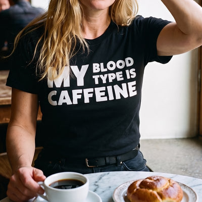 Caffeine Blood Type, print close-up for product cards
