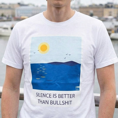 Silence Beats Bullshit, print close-up for product cards