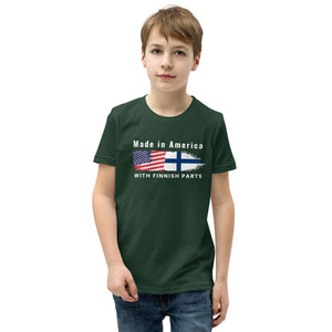 Made in American with Finnish parts Youth Short Sleeve t-Shirt