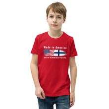 Load image into Gallery viewer, Made in American with Finnish parts Youth Short Sleeve t-Shirt
