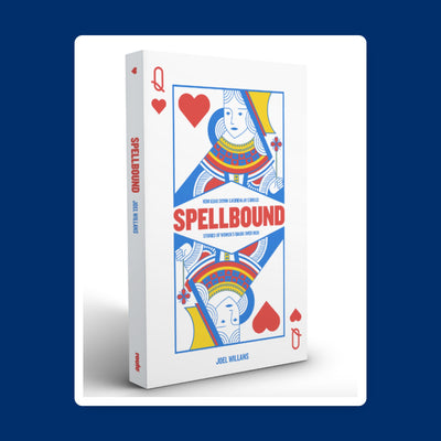Spellbound, short stories by Joel Willans, the paperback on a navy background