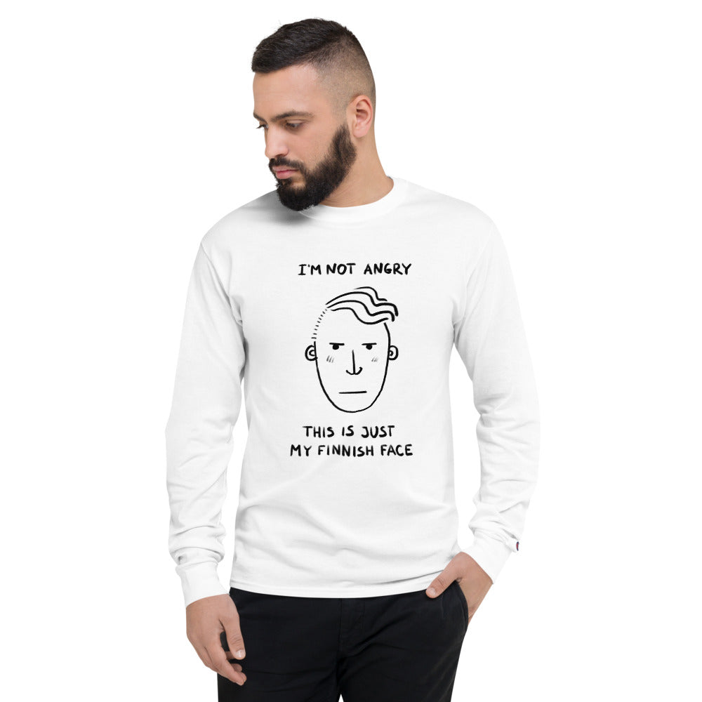 This is my Finnish face Men's Long Sleeve Tee - Very Finnish Problems official long sleeve tee