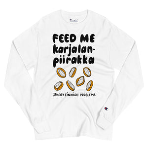 Feed me Karelian pies Men's Long Sleeve Shirt