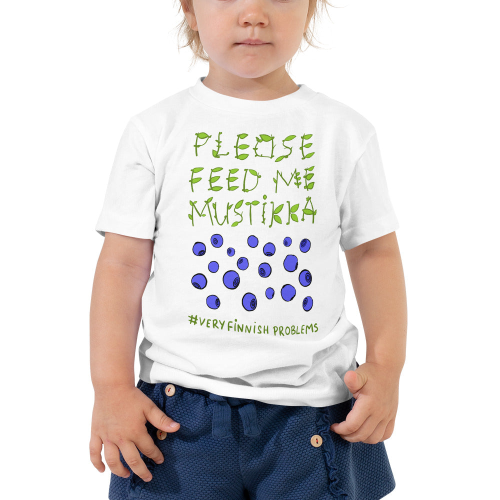 Feed Me Mustikka Toddler Short Finnish Toddler Tee - Very Finnish Problems official toddler tee