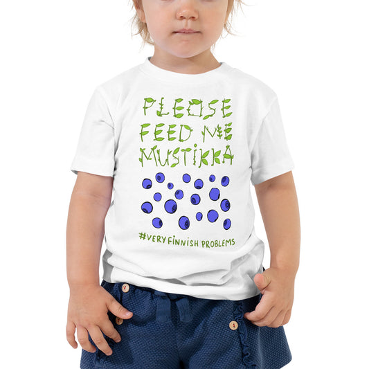 Feed Me Mustikka Toddler Short Finnish Toddler Tee - Very Finnish Problems official toddler tee