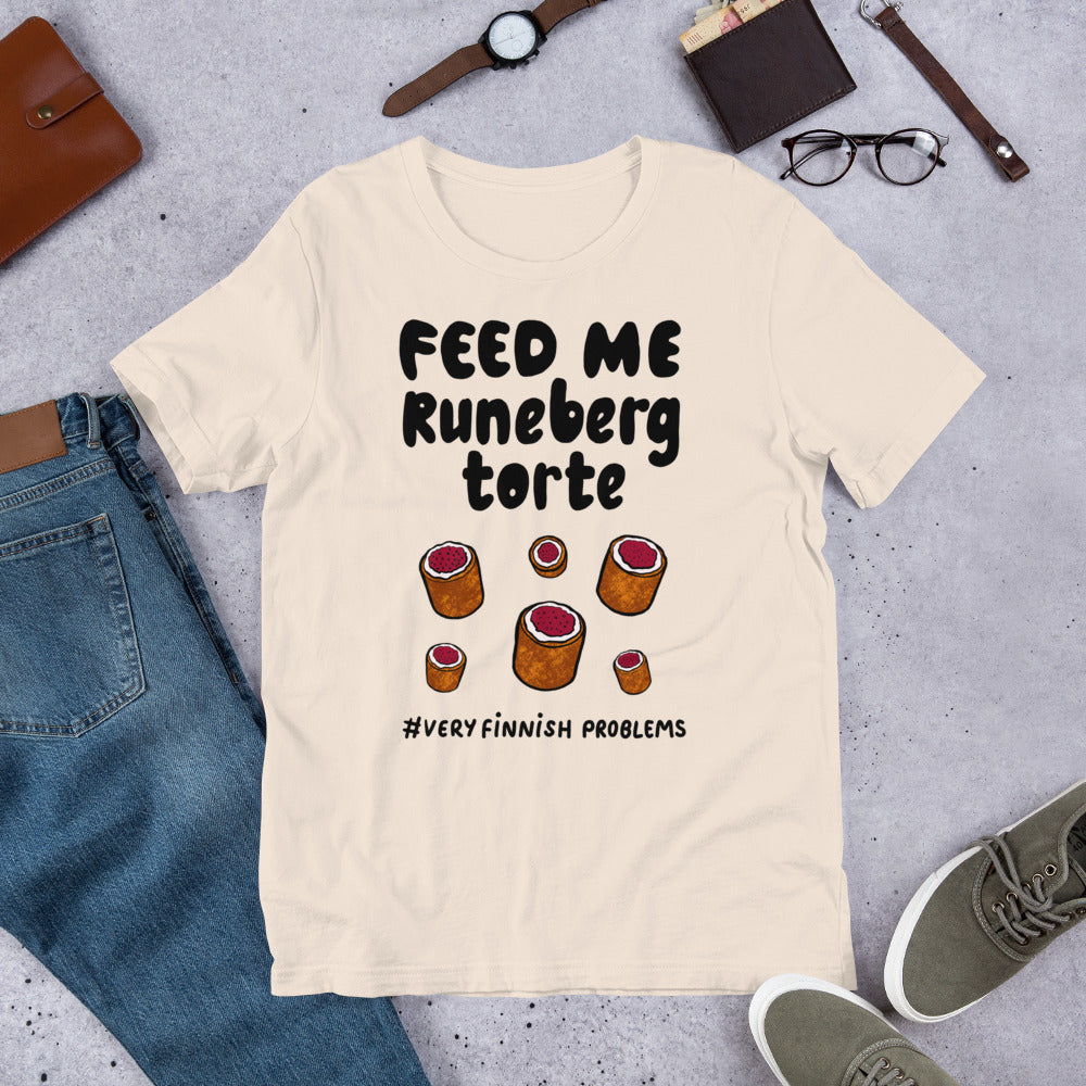 Feed Me Runeberg Torte Finnish Food T-Shirt - alternate view - Very Finnish Problems