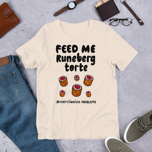 Feed Me Runeberg Torte Finnish Food T-Shirt - alternate view - Very Finnish Problems