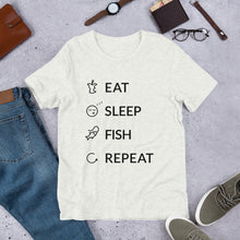 Load image into Gallery viewer, Eat Sleep Fish Repeat Unisex T-Shirt
