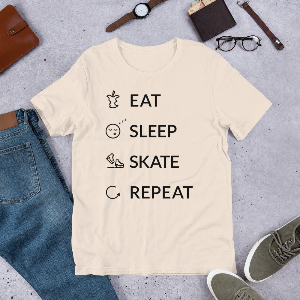 Eat Sleep Skate Repeat Finnish Food T-Shirt - Finnish t-shirt from Very Finnish Problems
