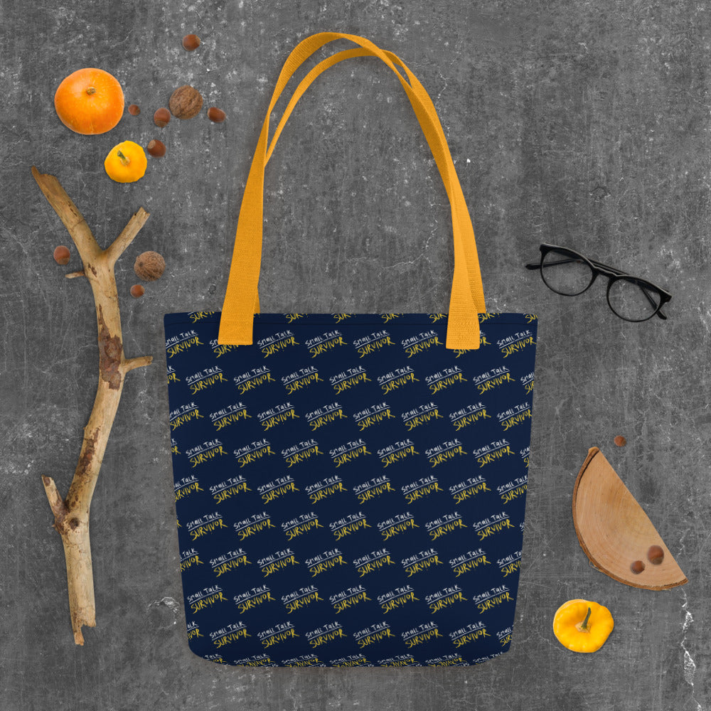 Small talk survivor Finnish Introvert Tote Bag - Finnish tote bag from Very Finnish Problems