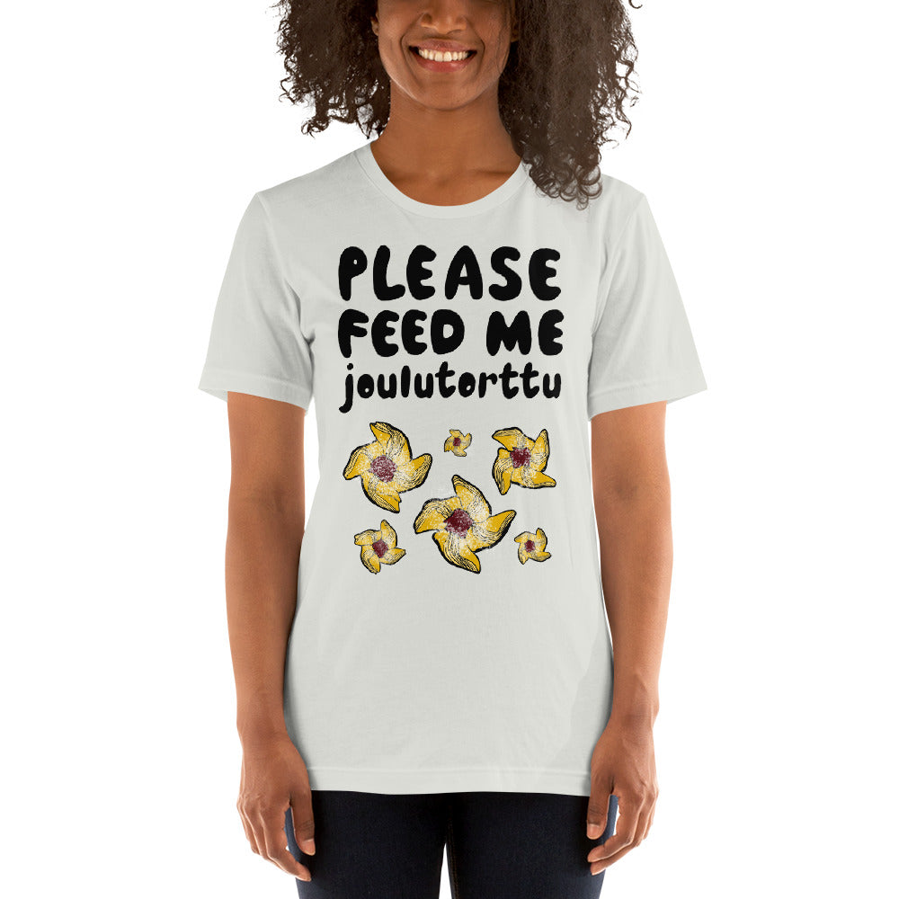 Feed me Joulutorttu Finnish Holiday T-Shirt - Finnish t-shirt from Very Finnish Problems
