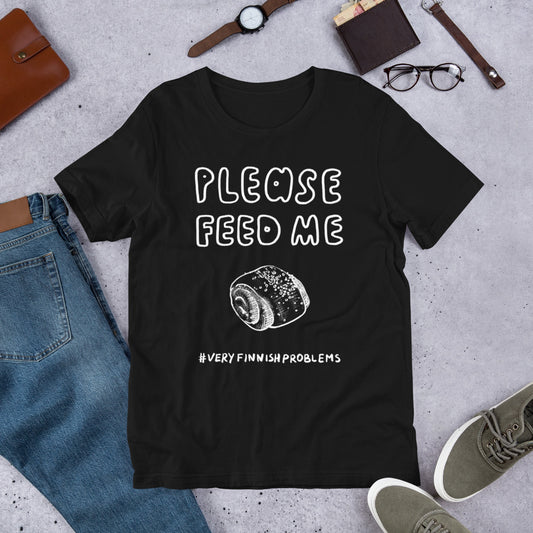 Feed Me Pulla Finnish Food T-Shirt - Very Finnish Problems official t-shirt