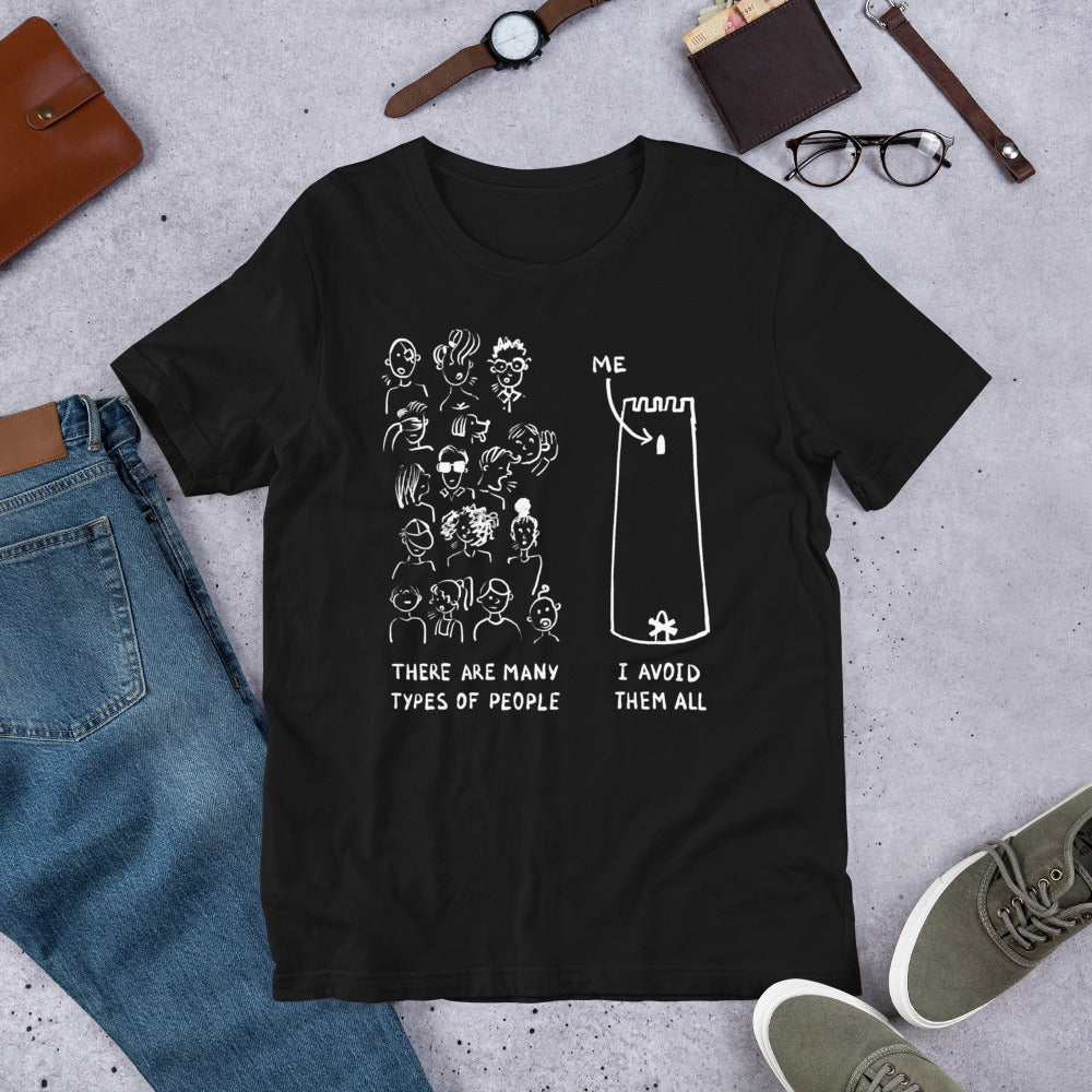 Many Types of People in the World Finnish T-Shirt - Finnish t-shirt from Very Finnish Problems