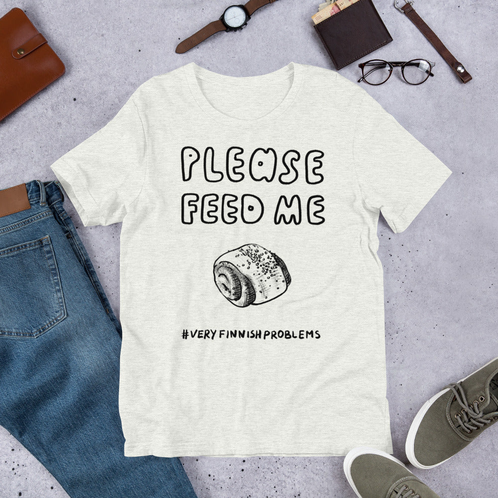 Feed Me Pulla Finnish Food T-Shirt - Finnish t-shirt from Very Finnish Problems