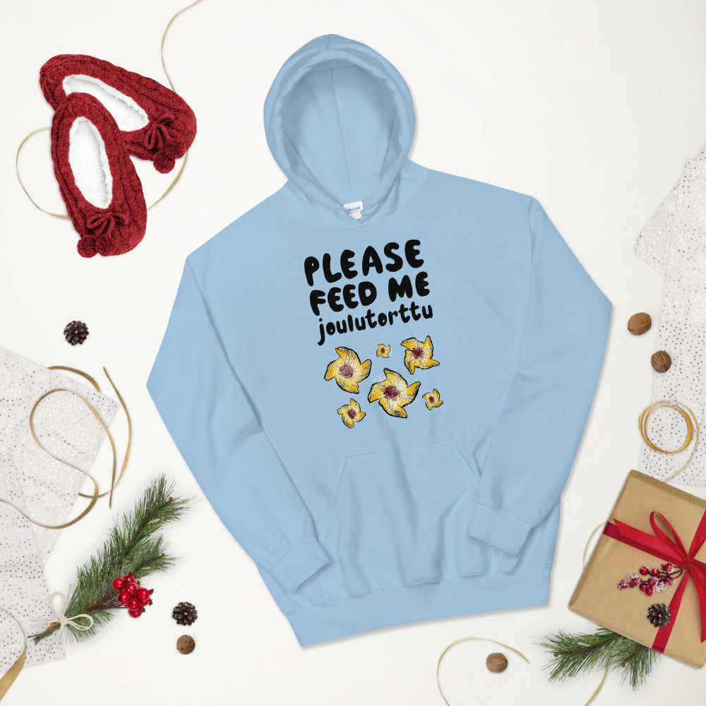 Feed me Joulutorttu Unisex Hoodie - Finnish hoodie from Very Finnish Problems