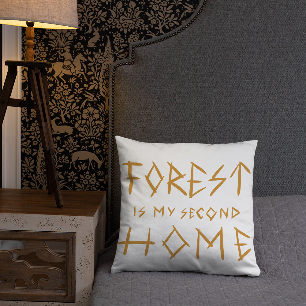 Forest is my 2nd Home Basic Pillow - Finnish home furnishing from Very Finnish Problems