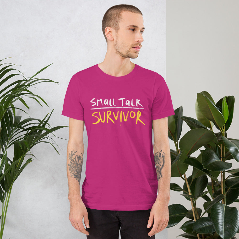 Small talk survivor Finnish Introvert T-Shirt - Finnish t-shirt from Very Finnish Problems