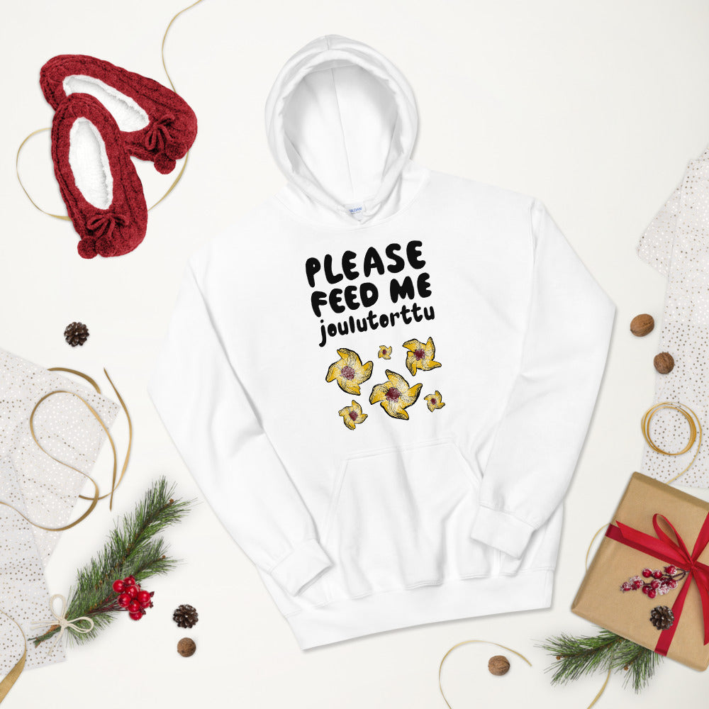 Feed me Joulutorttu Unisex Hoodie - Finnish hoodie from Very Finnish Problems