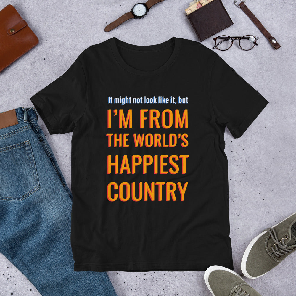 Happiest Country Finnish Humour T-Shirt - alternate view - Very Finnish Problems