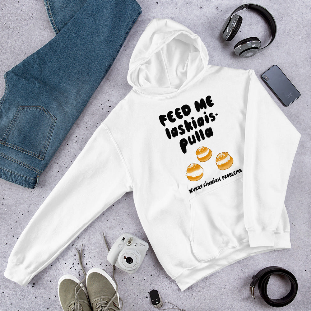 Feed me Laskiaispulla Finnish Winter Hoodie - Finnish hoodie from Very Finnish Problems