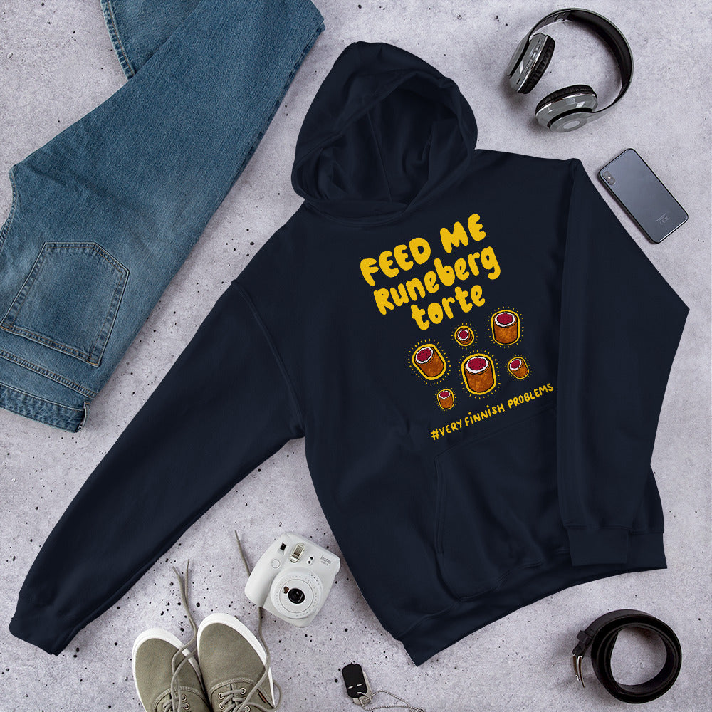 Feed Me Runeberg Torte Finnish Food Hoodie - Finnish hoodie from Very Finnish Problems
