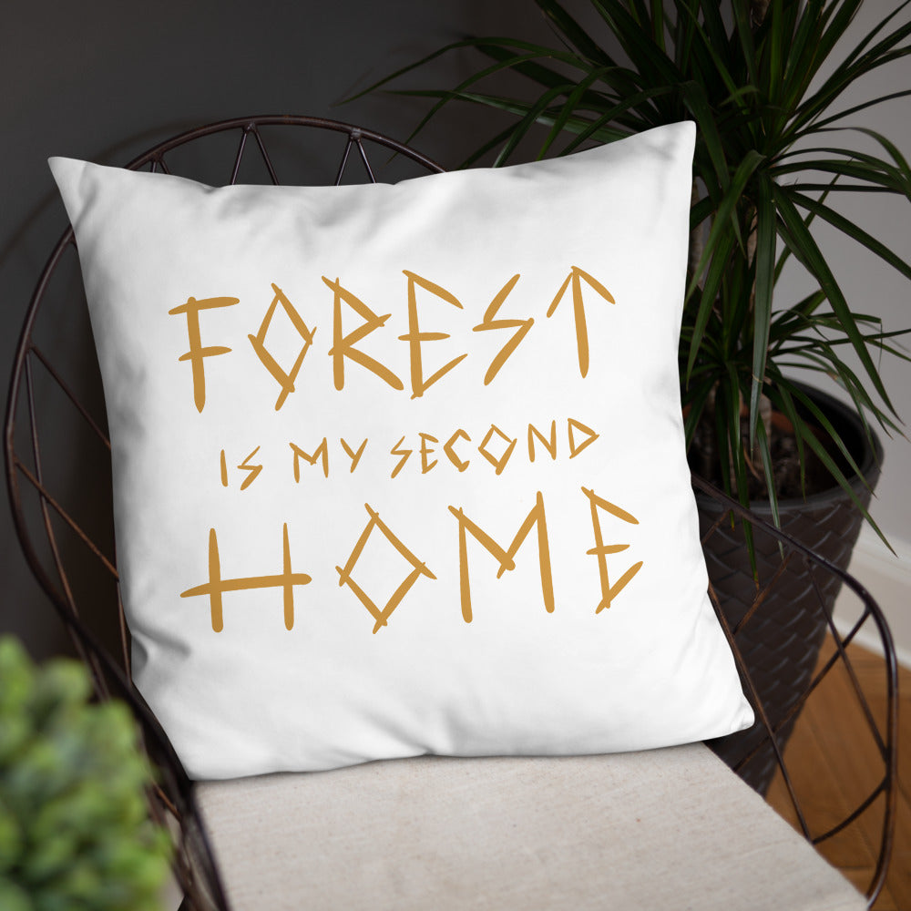 Forest is my 2nd Home Basic Pillow - Finnish home furnishing from Very Finnish Problems