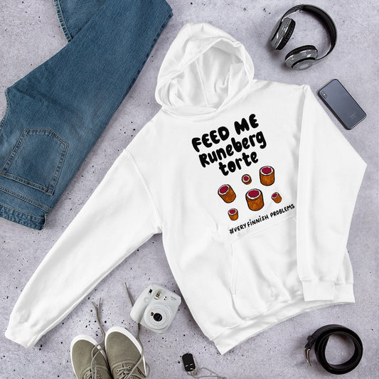 Feed Me Runeberg Torte Finnish Food Hoodie - Very Finnish Problems official hoodie