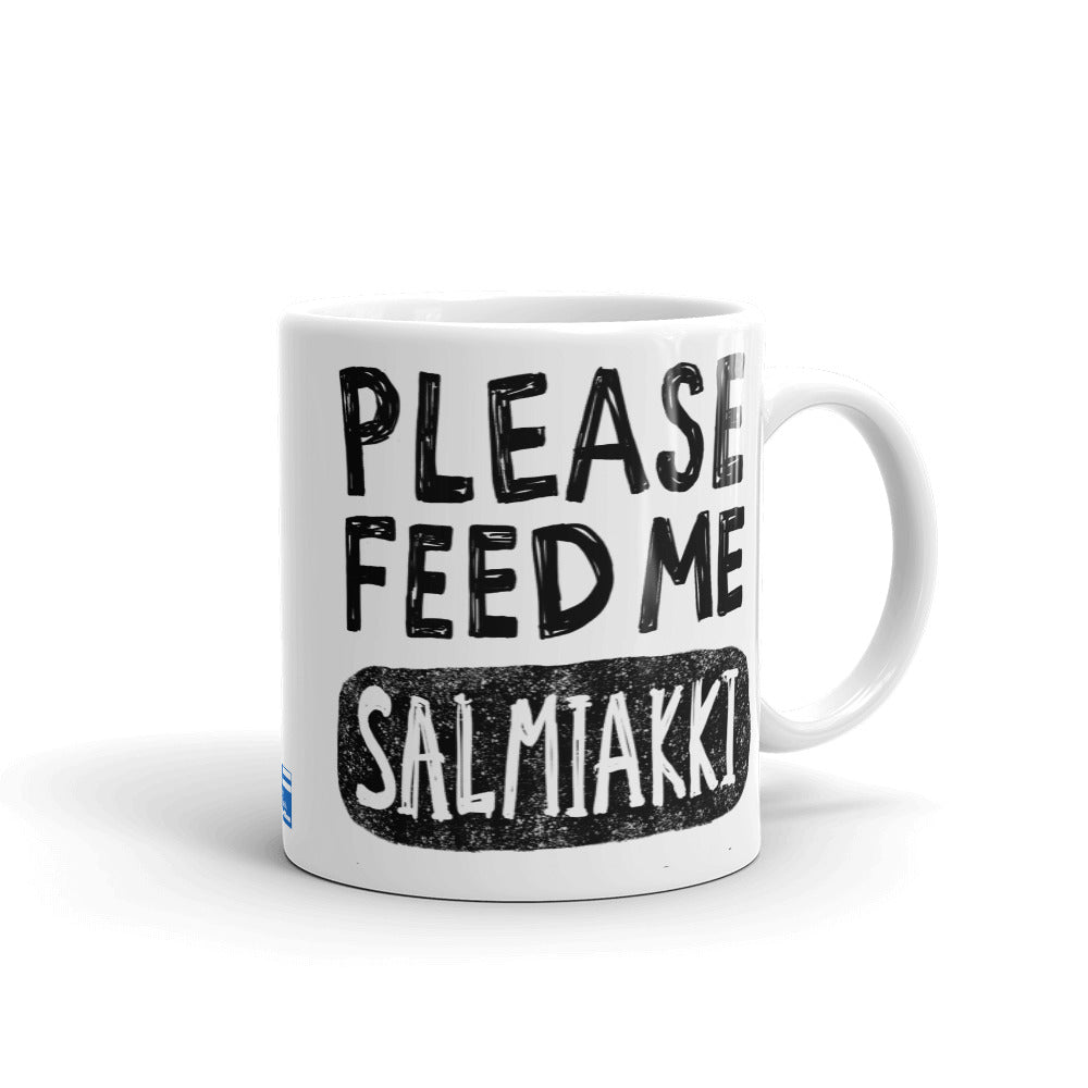 Feed Me Salmiakki Finnish Food Mug - alternate view - Very Finnish Problems