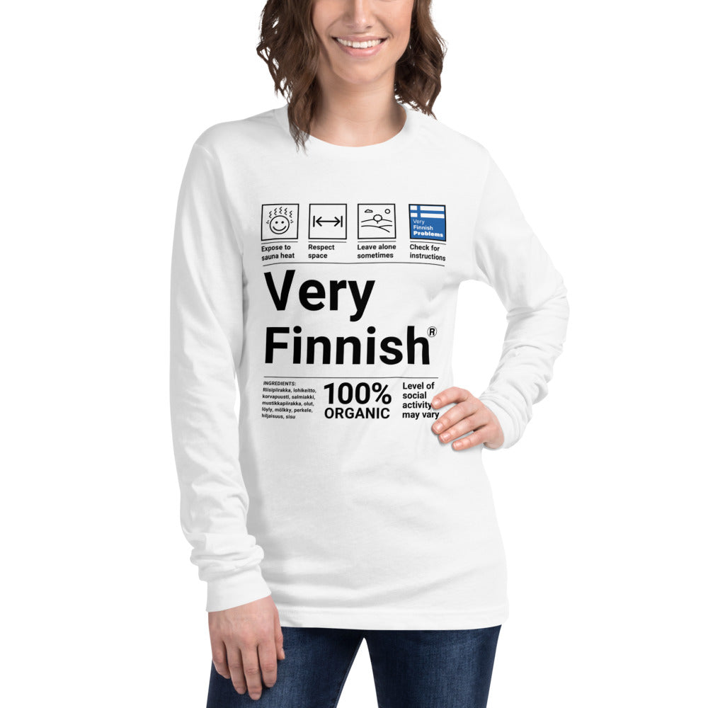 Very Finnish service manual Winter Long Sleeve Tee - Finnish long sleeve tee from Very Finnish Problems