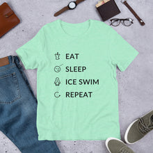 Load image into Gallery viewer, Eat Sleep Ice Swim Repeat Unisex T-Shirt
