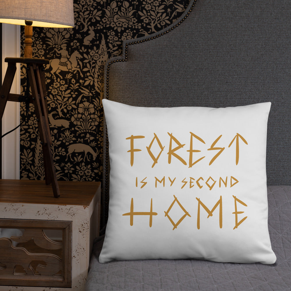 Forest is my 2nd Home Basic Pillow - Finnish home furnishing from Very Finnish Problems