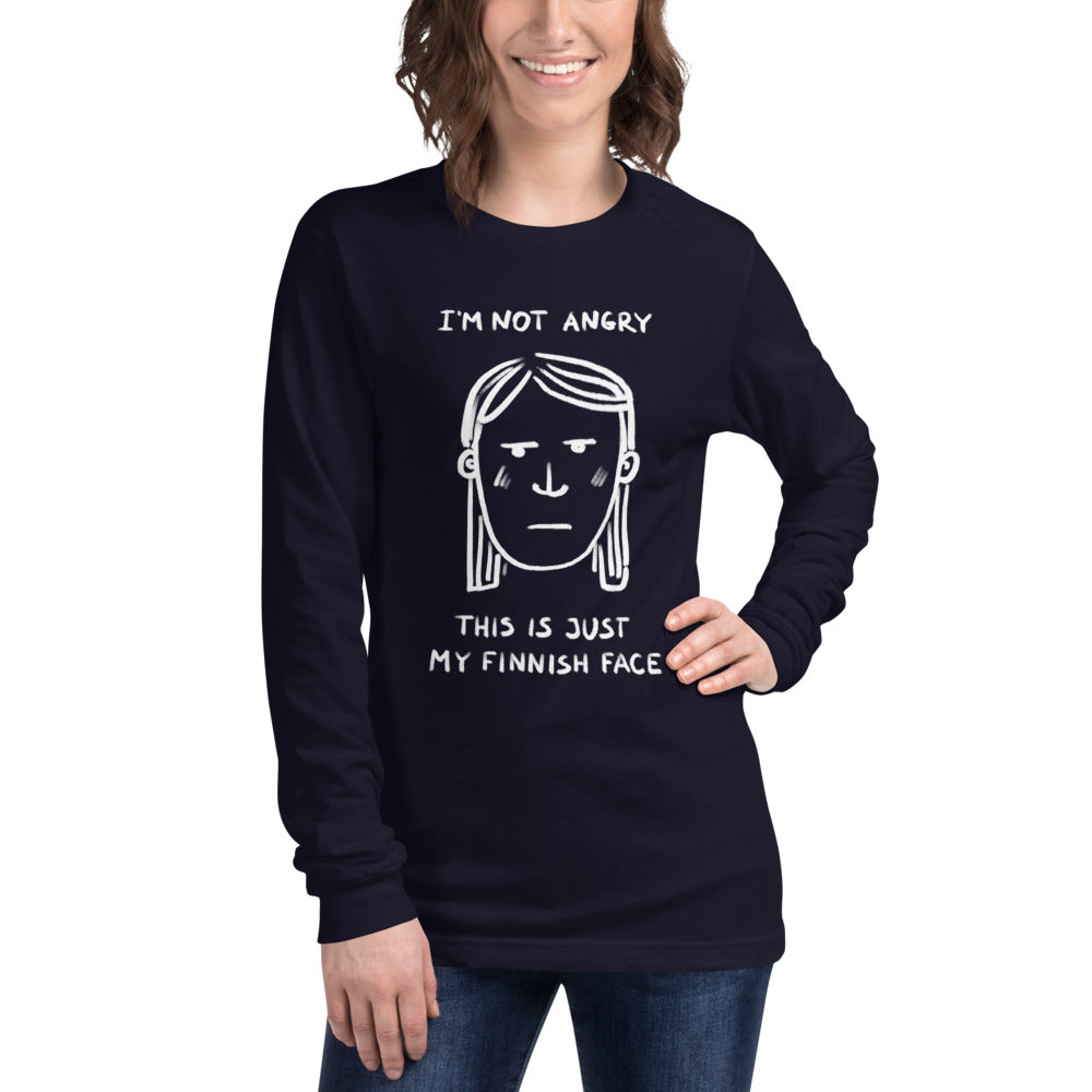 My Finnish face Humour Long Sleeve Tee - alternate view - Very Finnish Problems