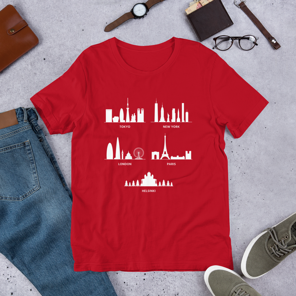 Helsinki Skyline Finnish Culture T-Shirt - alternate view - Very Finnish Problems
