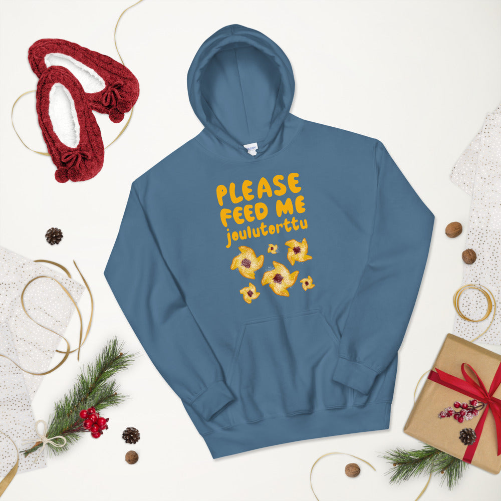 Feed me Joulutorttu Unisex Hoodie - Finnish hoodie from Very Finnish Problems