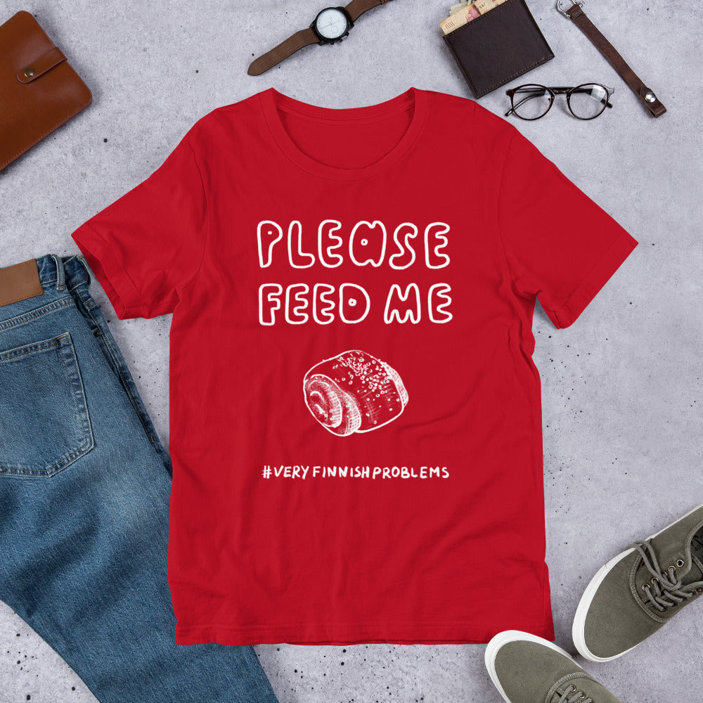 Feed Me Pulla Finnish Food T-Shirt - Finnish t-shirt from Very Finnish Problems