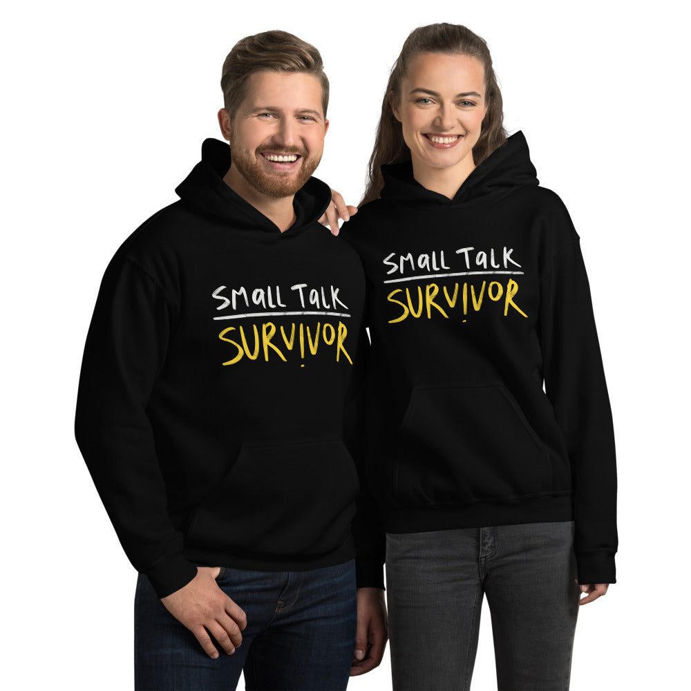 Small talk survivor Finnish Introvert Hoodie - alternate view - Very Finnish Problems