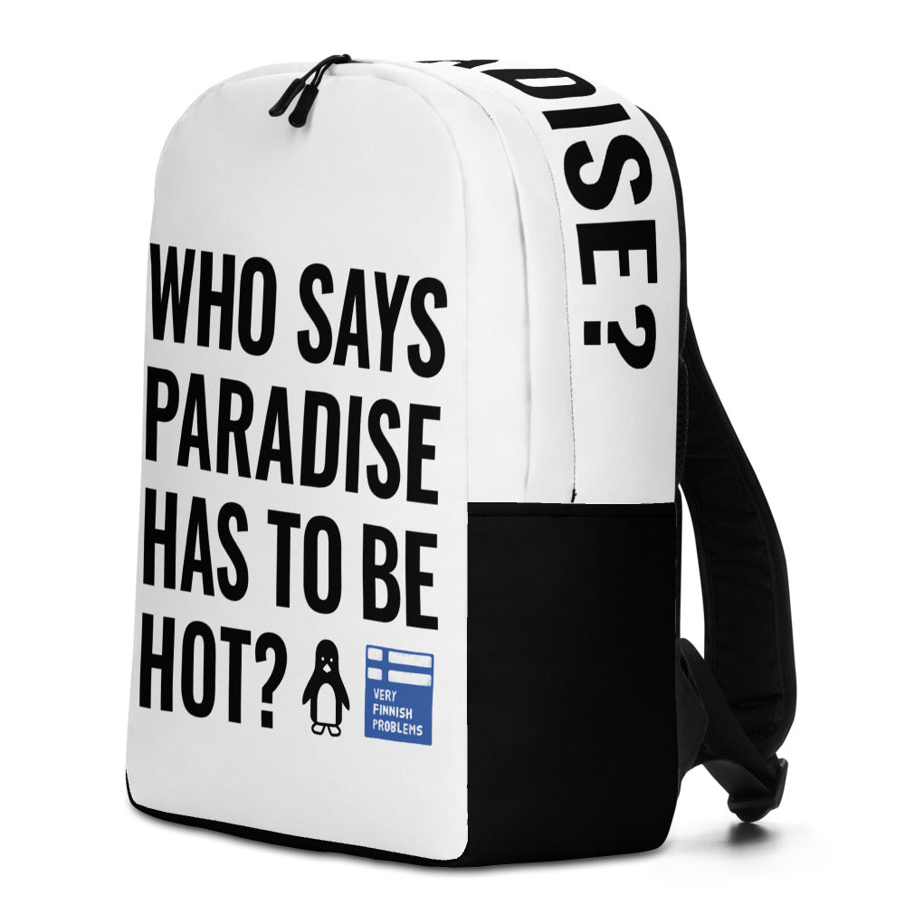Cold paradise Minimalist Backpack Finnish Tote Bag - alternate view - Very Finnish Problems