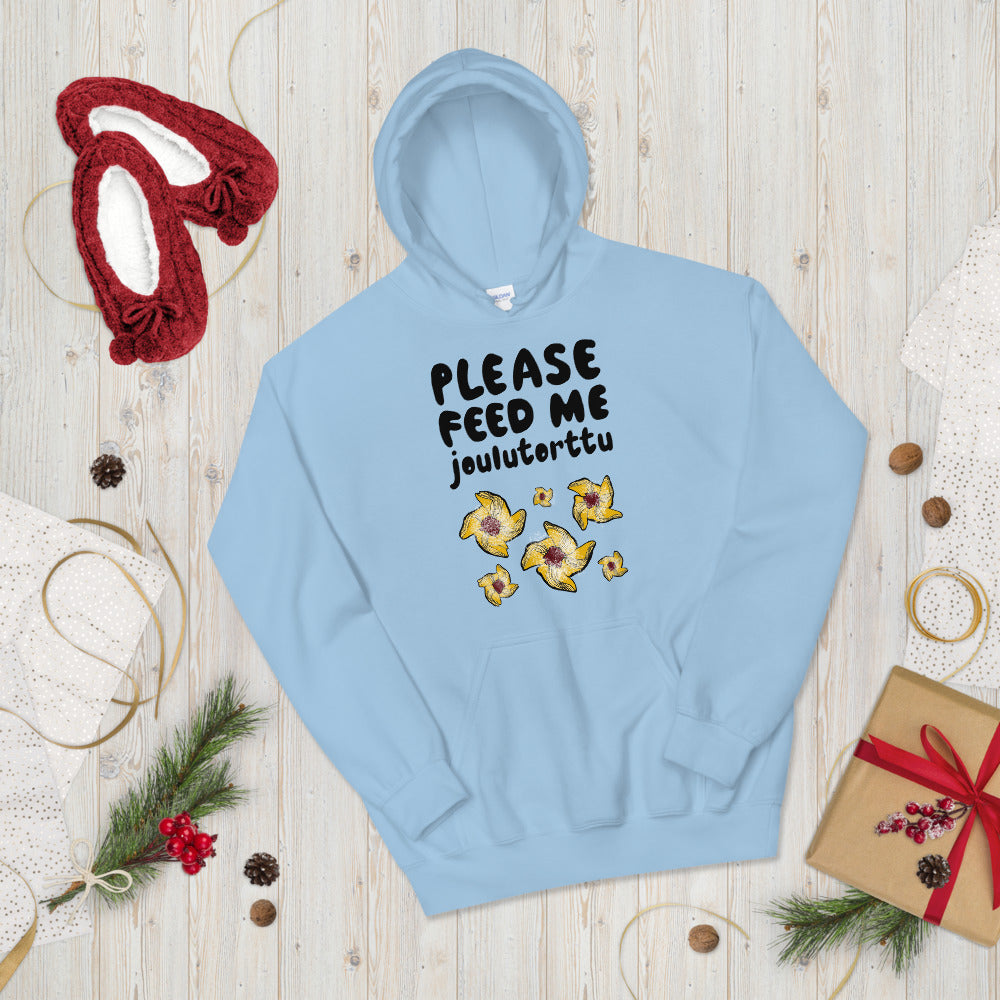 Feed me Joulutorttu Unisex Hoodie - Finnish hoodie from Very Finnish Problems