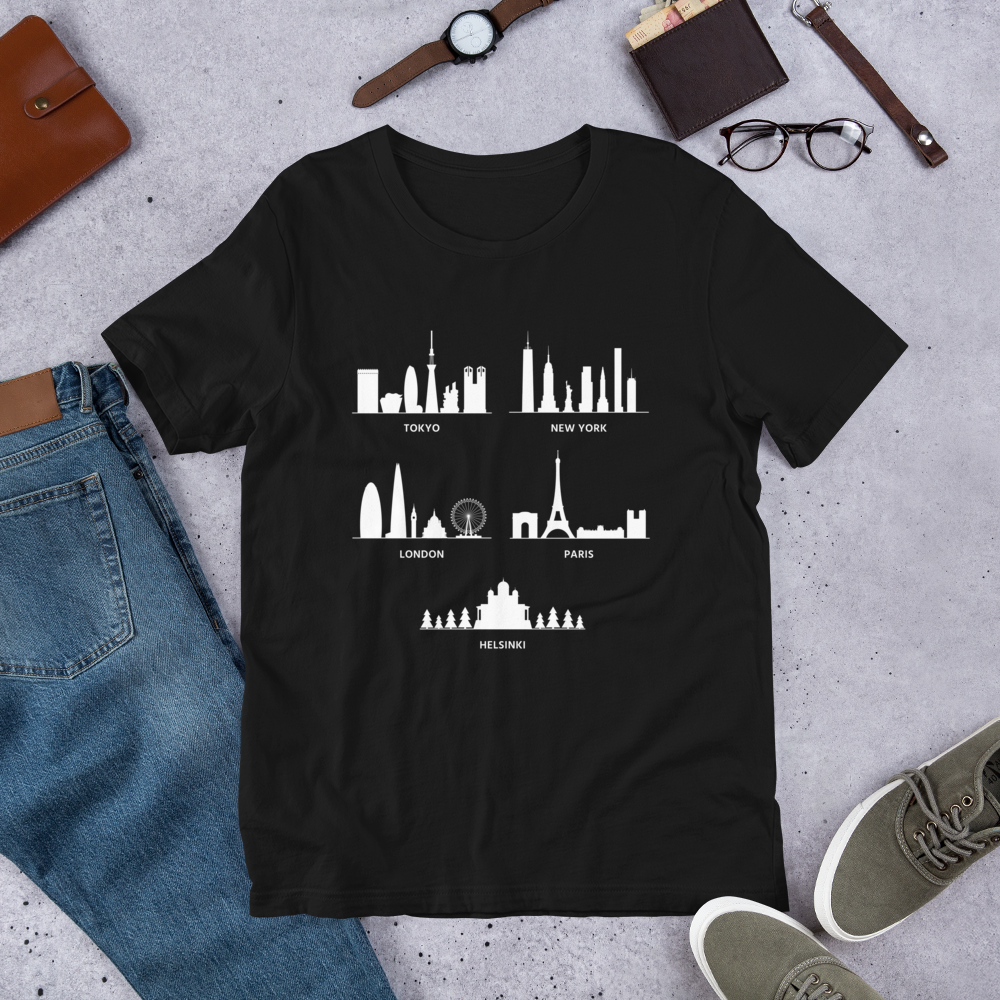 Helsinki Skyline Unisex T-Shirt