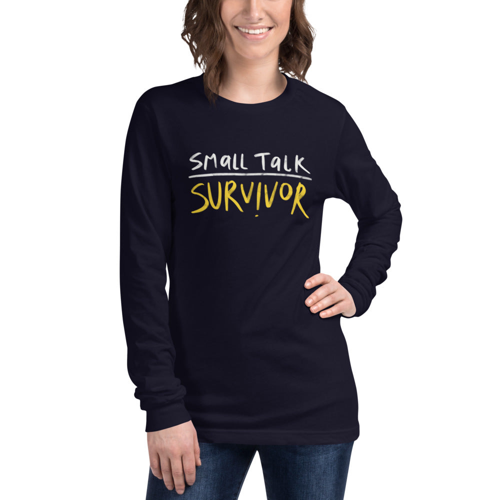Small talk survivor Finnish Long Sleeve Tee - alternate view - Very Finnish Problems