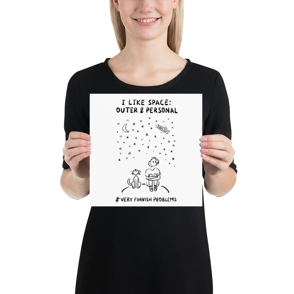 I like Space: Outer and Personal Finnish Poster - alternate view - Very Finnish Problems