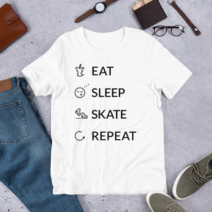 Eat Sleep Skate Repeat Unisex T-Shirt