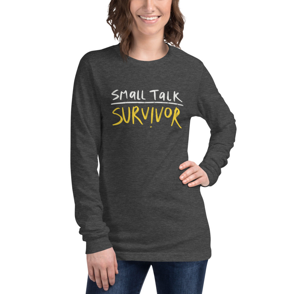 Small talk survivor Finnish Long Sleeve Tee - Finnish long sleeve tee from Very Finnish Problems