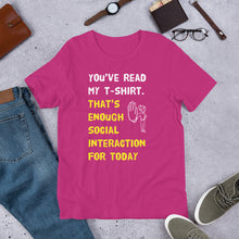 Load image into Gallery viewer, Social Interaction girl Unisex T-Shirt

